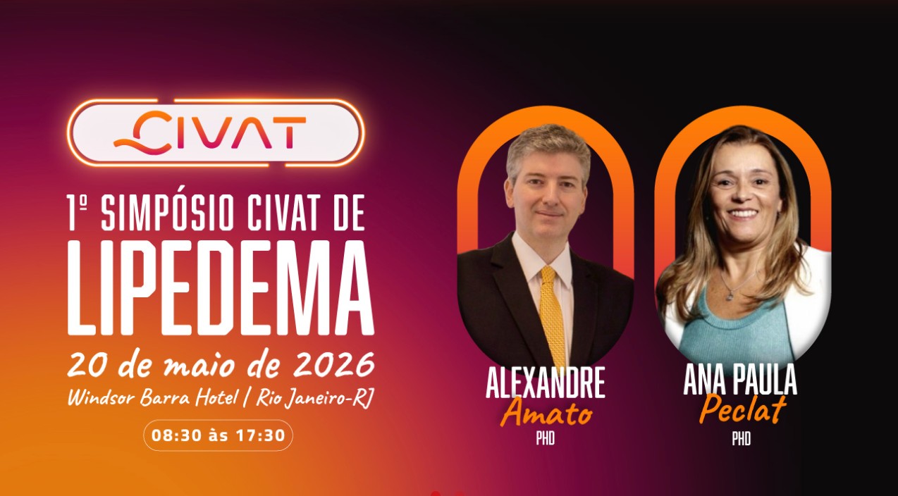 1º Simpósio CIVAT de Lipedema — Alexandre Amato e Ana Paula Peclat — 20 de maio de 2026 · Windsor Barra Hotel, Rio de Janeiro
